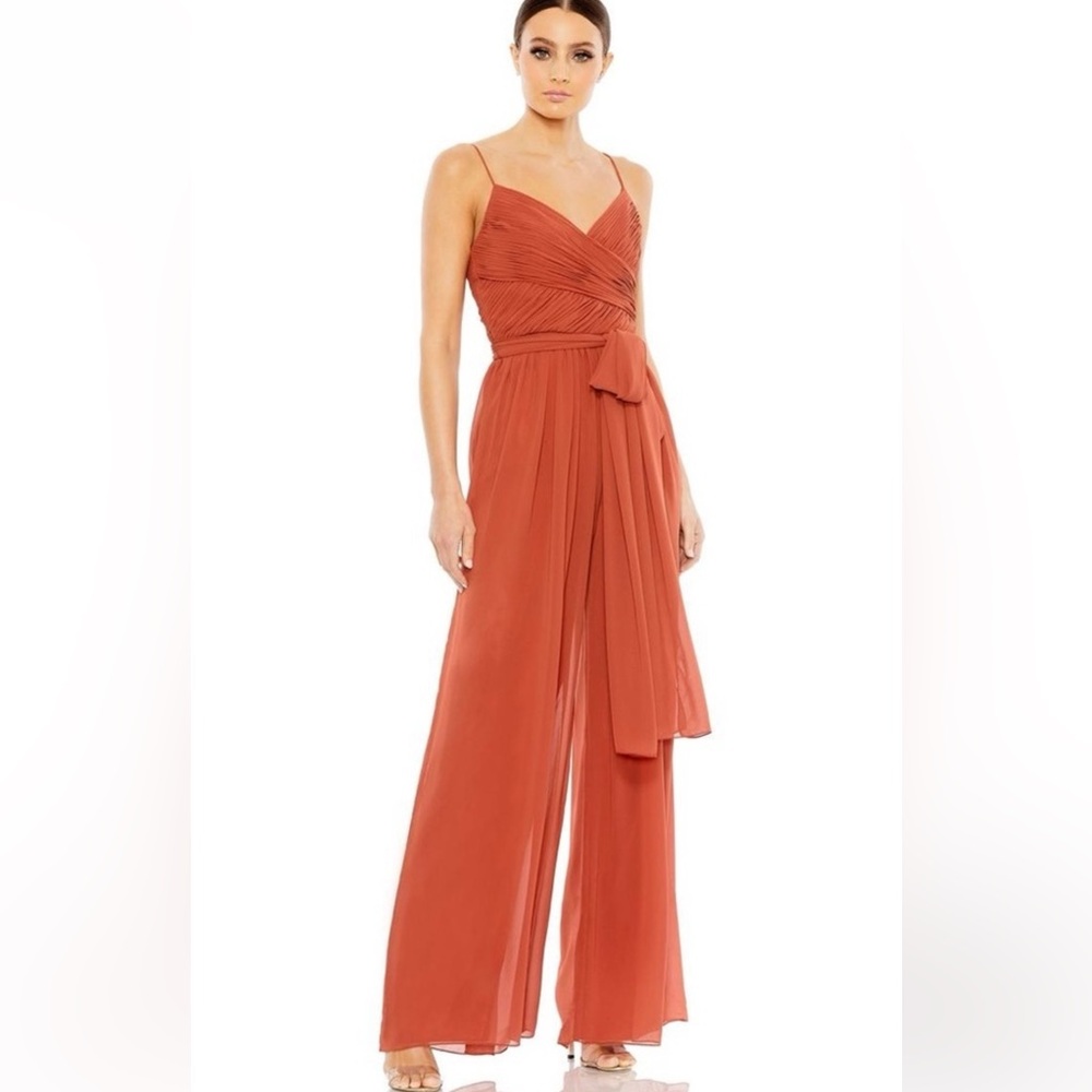 IEENA for Mac Duggal NWT Elegant Rust Jumpsuit size SMALL